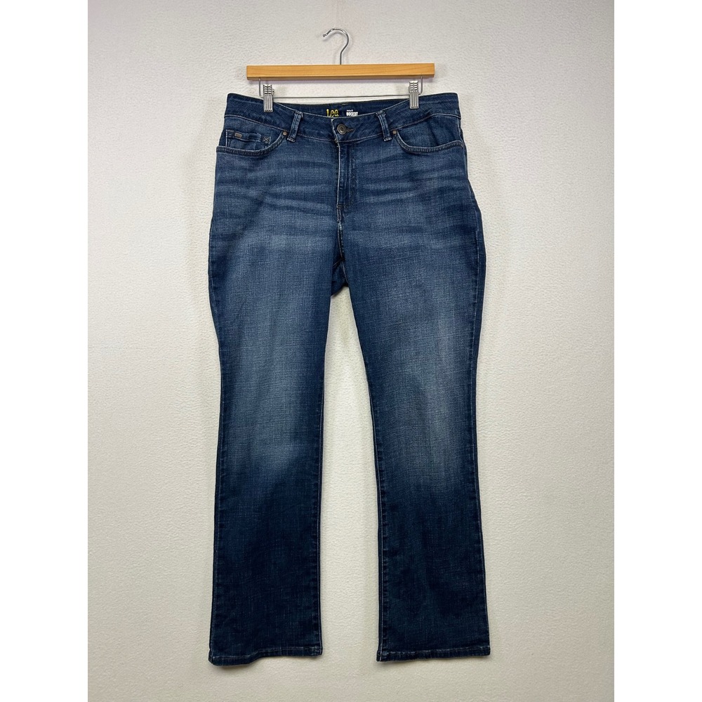 Western Casual Lee Womens 16 Medium Blue Modern Series Curvy Fit Bootcut Jeans